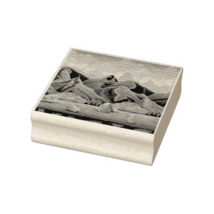 Natural rocky mountain rubber stamp
