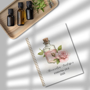 Natural Rose Essential Oils Watercolor Floral Planner