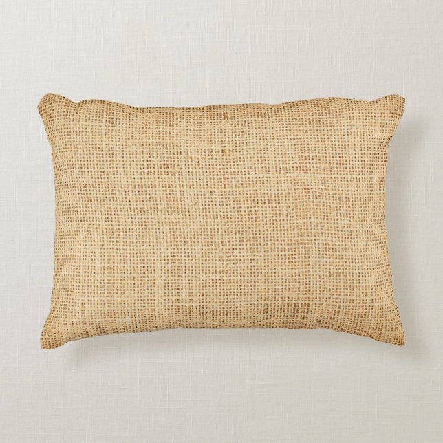 Natural sackcloth, textured background. accent pillow (Front)