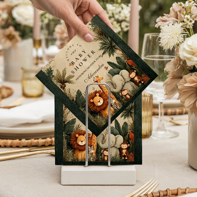 Natural Safari Leaves Baby Shower Napkin (Creator Uploaded)