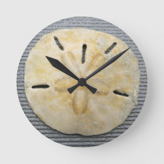 Natural Sand Dollar Round Clock