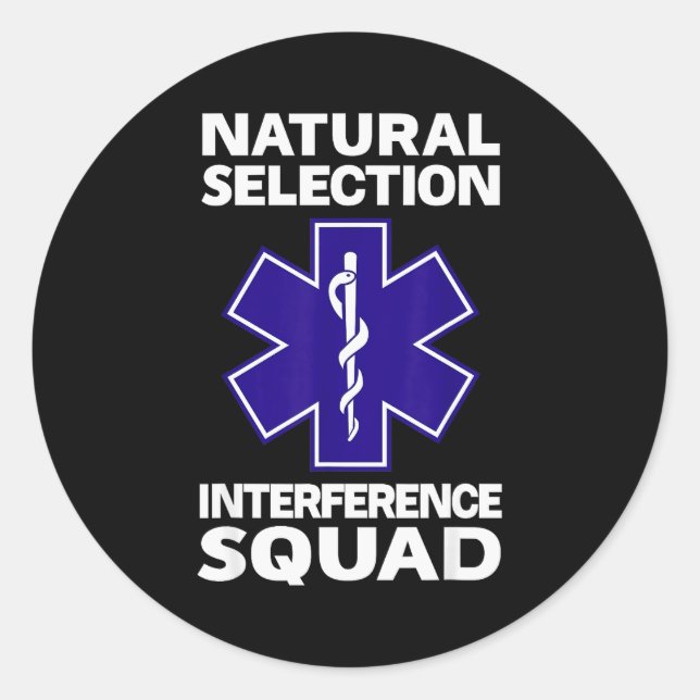 Natural Selection Interference Squad Paramedic Fun Classic Round Sticker (Front)
