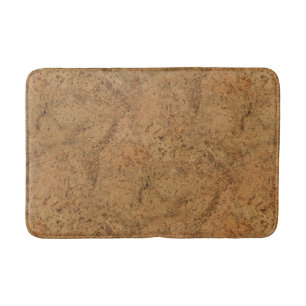 Natural Smoke Cork Bark Wood Grain Look Bath Mat