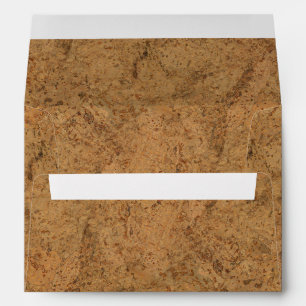 Natural Smoke Cork Bark Wood Grain Look Envelopes