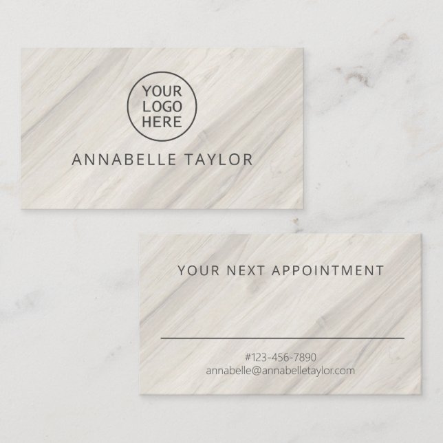 Natural Spa Name Appointment Card (Front/Back)