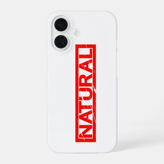 Natural Stamp iPhone 16 Case (Back)