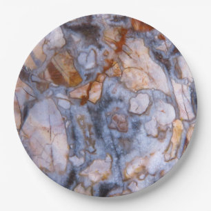 Natural Stone Image Authentic Colors, Pattern Paper Plate