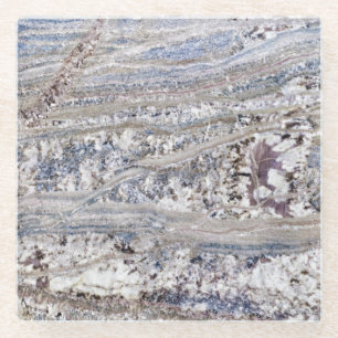 Natural Stone Pattern Glass Coaster