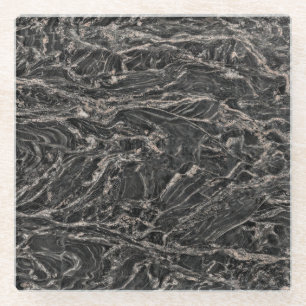 Natural Stone Pattern Glass Coaster