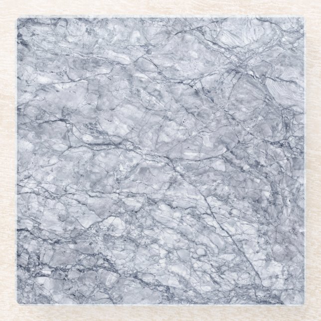 Natural Stone Pattern Glass Coaster (Front)