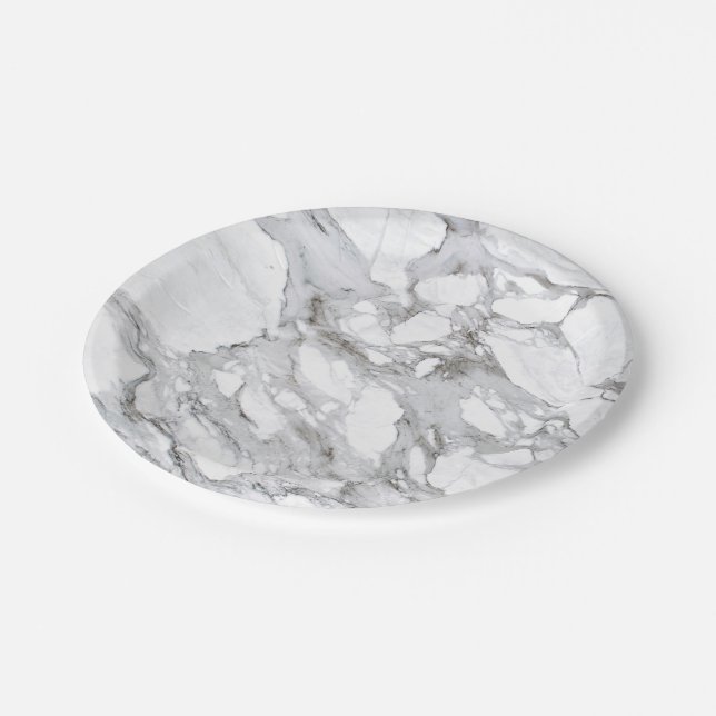Natural Stone Pattern Paper Plate (Angled)