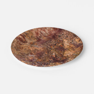Natural Stone Pattern Paper Plate