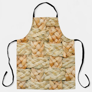 natural straw texture apron