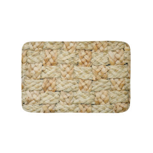 Natural Straw Texture Background Bath Mat