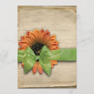 Natural Sunflower Thanksgiving or Autumn Dinner Invitation