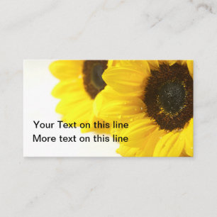 Natural Sunflowers Background Business Card