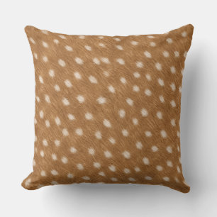 Natural Tan Deer Print Throw Pillow