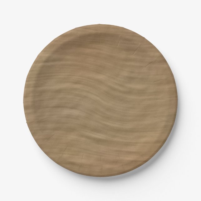 Natural Tan Sandstone Look Background Paper Plate (Front)