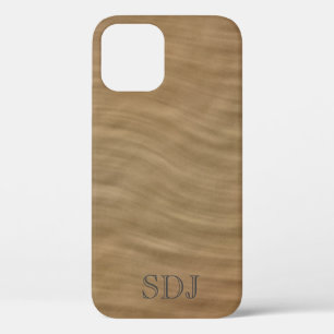 Natural Tan Sandstone Monogram iPhone 12 Case
