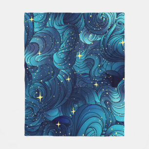 Natural texture. Decorative hand drawn doodle orna Fleece Blanket