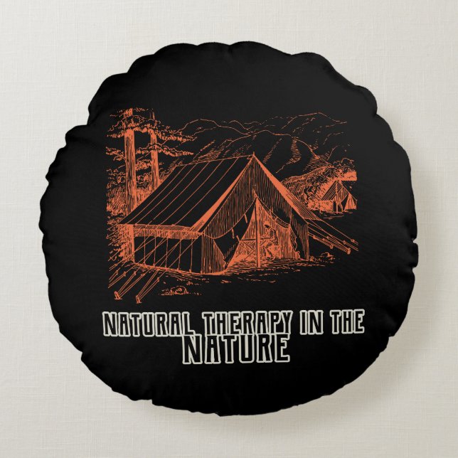 Natural therapy in the Nature Round Pillow (Front)