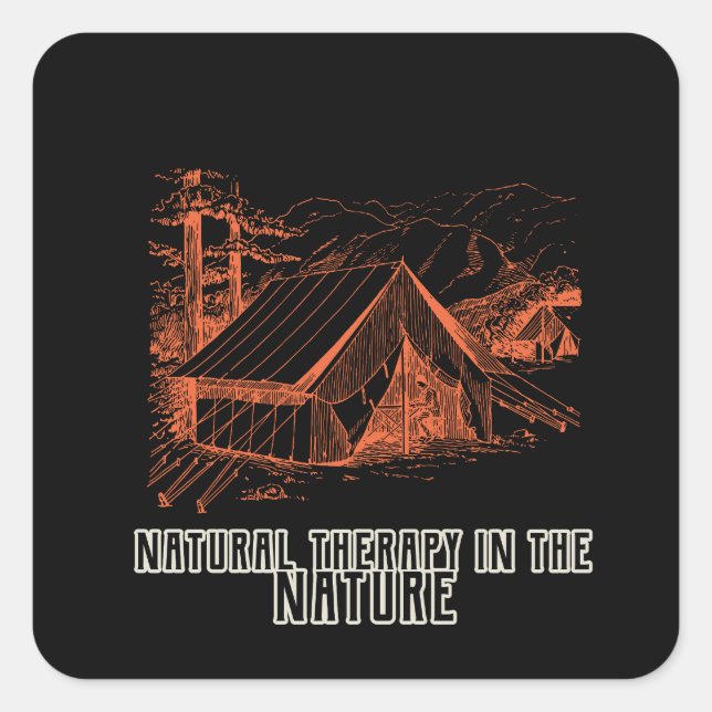 Natural therapy in the Nature Square Sticker (Front)