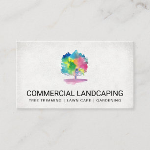 Natural   Tree   Watercolor Tree Business Card