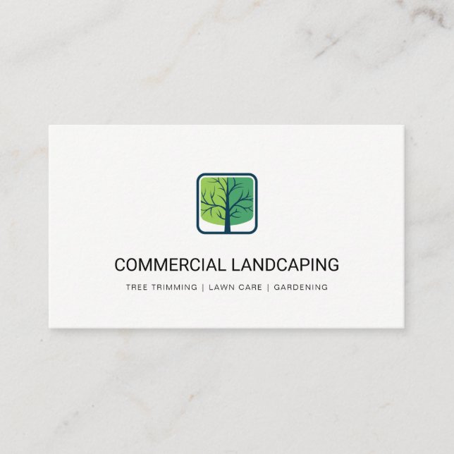 Natural | Trees | Gardening | Landscaping Business Card (Front)