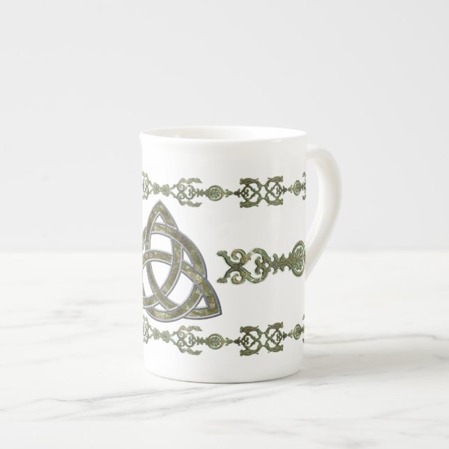 Natural Triquetra Bone China Mug (Front Right)