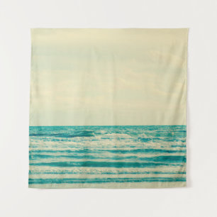 Natural tropical sea and beach with windy wave in  tapestry