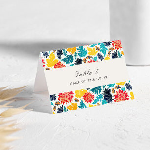Natural Watercolor Sunflowers Wedding Place Card