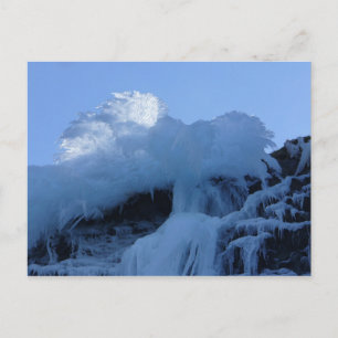 Natural Waterfall Ice Formation on Bunker Hill Postcard