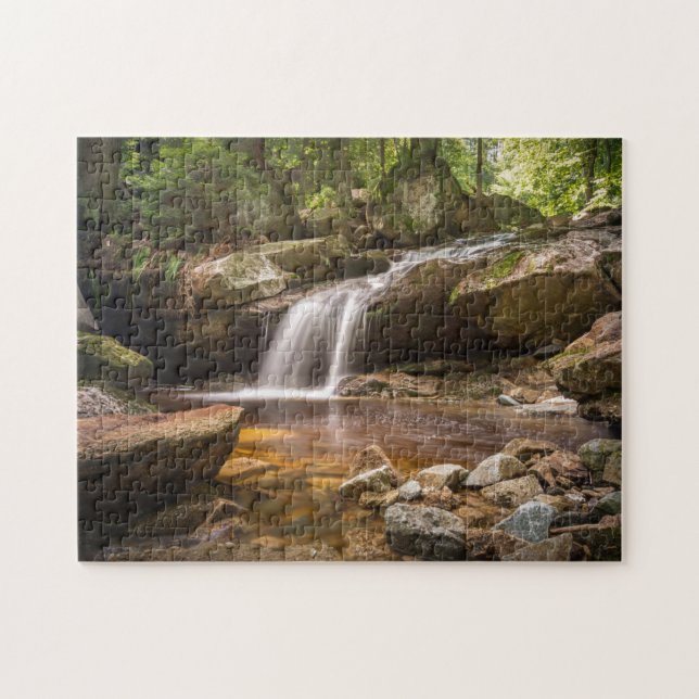 Natural Waterfall in the Forest Jigsaw Puzzle (Horizontal)