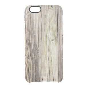 Natural Weathered Wood Boards from Old Dock Clear iPhone 6/6S Case