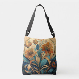 Natural Wild Flower Arrangement Personalized Crossbody Bag