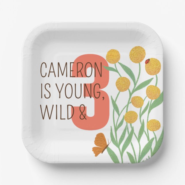 Natural Wonder Birthday Party Paper Plate (Front)