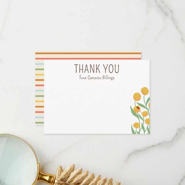 Natural Wonder Thank You Note Landscape Stationery Card (Front/Back In Situ)
