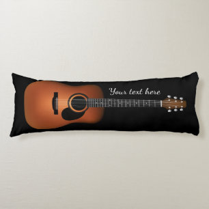 Natural Wood Acoustic Guitar Body Pillow