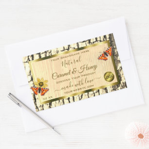 Natural Wood Grain Tree Bark Product Labels Logo