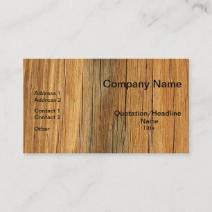 Natural Wood Professional Business Cards