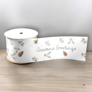 Natural woodland christmas folage photo xmas satin ribbon