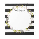 Natural Woodland Floral Personalized Notepad