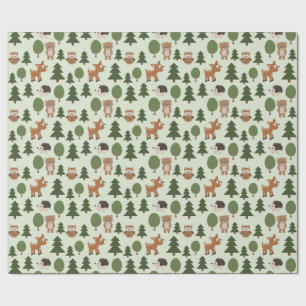 Natural Woodland Friends Wrapping Paper