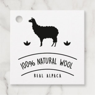 Natural Wool   Real Alpaca Favour Tags