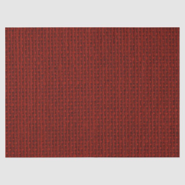 Natural Woven Dark Red Burlap Sack Cloth Tissue Paper (Front)