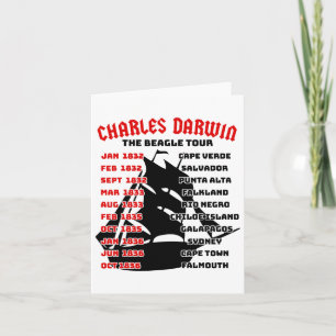 Naturalist Charles Darwin Beagle Meme Tour Earth D Card