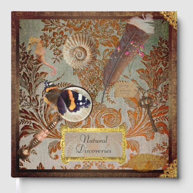 Naturalist Sketch/Photo Foil Journal - Rose Gold Guest Book (Sketchbook/Journal/Photo Album front shown in Gold foil option)