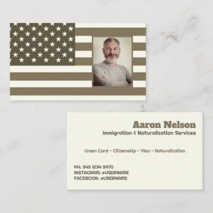 Naturalization Immigration Business Card