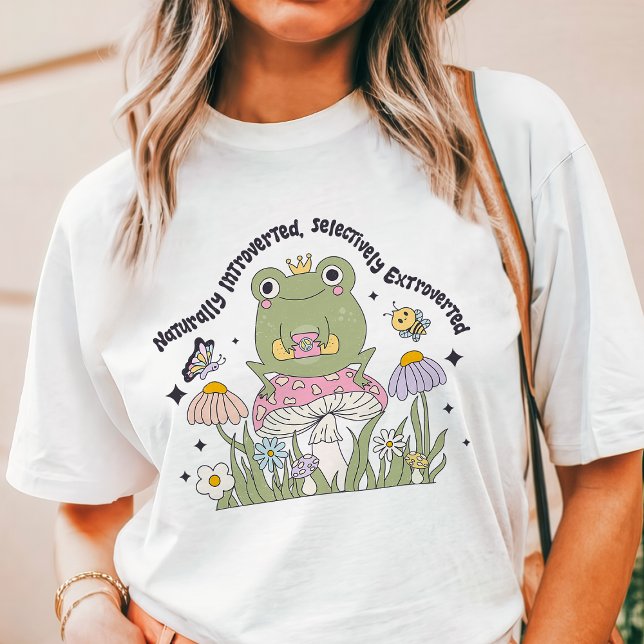 Naturally Introverted Selectively Extroverted Frog Tri-Blend Shirt (Creator Uploaded)