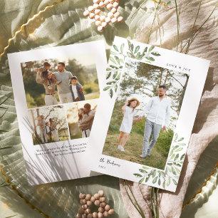 Naturally Joyful   Double Sided Photo Holiday Card